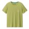 Olive green Baja Llama Never High Enough Primo Graphic Tee featuring a mountain range chest print.