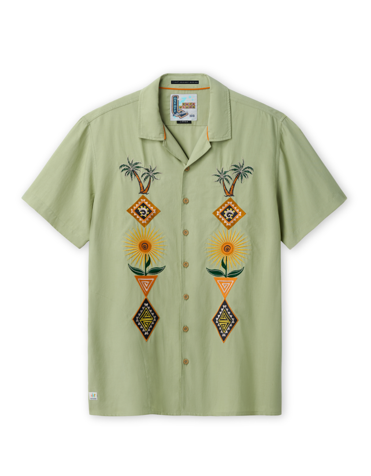 Oasis Geometry button-up, front