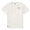 Flat lay of the Baja Llama Palmy Waves Slub Pima Pocket Tee in white featuring a palm tree pocket graphic