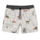 Incan Treasure Men's Stretch Swimsuit by Baja Llama featuring Peruvian cultural patterns and drawstring waist.