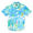Baja Llama Pastel Paradise Reverse Print Mojave Perforated Button Up shirt in tropical palm print
