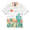 Baja Llama Desert-themed performance polo with bold cactus and sunset print. Breathable, lightweight, and made for standout style.