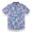 Baja Llama pink and green tropical leaf print Recycled Poly stretch short sleeve button up shirt