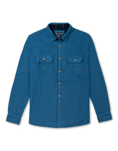 Baja Llama Blue Wool Mid/Heavyweight RoadRunner Flannel Shirt Jacket