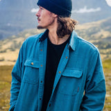 Baja Llama Blue Wool Mid/Heavyweight RoadRunner Flannel Shirt Jacket