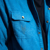 Baja Llama Blue Wool Mid/Heavyweight RoadRunner Flannel Shirt Jacket