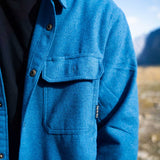 Baja Llama Blue Wool Mid/Heavyweight RoadRunner Flannel Shirt Jacket