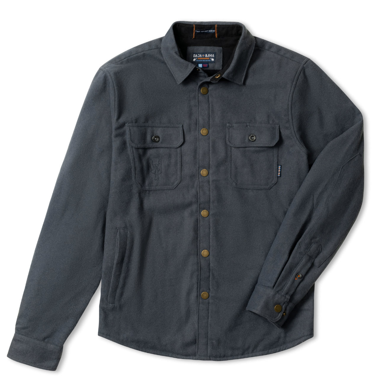 Baja Llama Black Wool Mid/Heavyweight RoadRunner Flannel Shirt Jacket