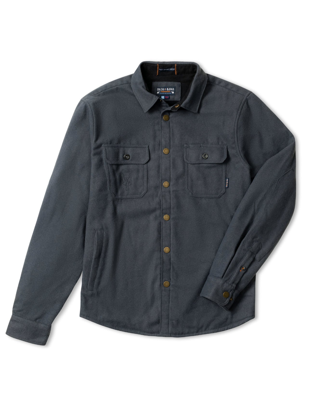Baja Llama Black Wool Mid/Heavyweight RoadRunner Flannel Shirt Jacket
