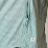 Mojave fabric detail – breathable, stretch tech in soft green