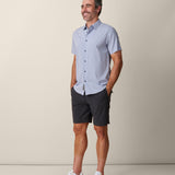 Performance short sleeve in bold purple with clean modern tailoring