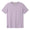 Front flat-lay view of the Baja Llama Solid Purple Rain Pima Slub Tee, featuring a lavender purple crewneck t-shirt with a distinct slub texture and a small square brand logo patch on the bottom left hem.