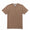 Solid Scorched Brown Pima Slub Tee flat lay view with crew neck by Baja Llama