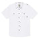 Baja Llama white sea animals embroidery snap front short sleeve button up shirt