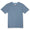 Baja Llama Solid Blue Slub Pima Tee – Steel blue crewneck T-shirt made from ultra-premium Peruvian cotton with textured slub finish – Features signature Sloth Llama patch at the hem – Displayed flat to highlight breathable fabric, softness, and minimalist design – Eco-friendly, lightweight casual wear for men