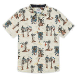 Amazon rainforest treehouse print shirt depicting canopy life in Peru's jungle