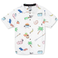 Baja Llama The BBQ Shirt, a white relaxed-fit, short-sleeve button-up with a whimsical barbecue-themed print.