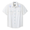 White short-sleeve shirt with tiger embroidered details on a white background