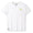 Front flat-lay view of the Baja Llama Thin Lizzy Pima Slub Pocket Tee, featuring a white crewneck t-shirt with a left chest pocket topped with a small embroidered green and yellow lizard.