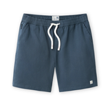 Baja Llama Too Easys dark slate stretch cotton shorts with elastic waistband and drawstring.