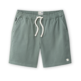 Baja Llama Too Easys seafoam green stretch cotton shorts with elastic waistband and drawstring.