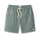 Baja Llama Too Easys seafoam green stretch cotton shorts with elastic waistband and drawstring.