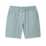 Light blue shorts with a drawstring on a white background