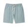 Light blue shorts with a drawstring on a white background