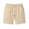 Baja Llama Too Breezys natural beige stretch linen shorts with an elastic drawstring waistband.