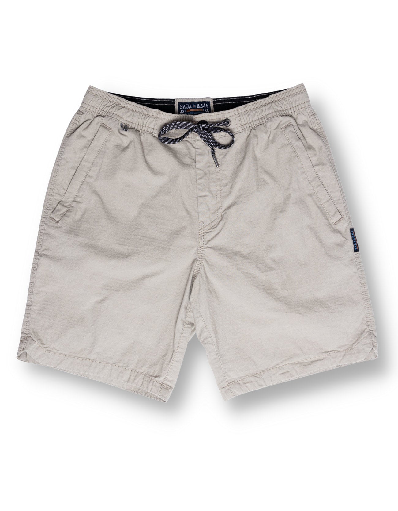 Baja Llama's Vagabond 18" Light Khaki Stretch Cotton Ripstop Adventure Shorts