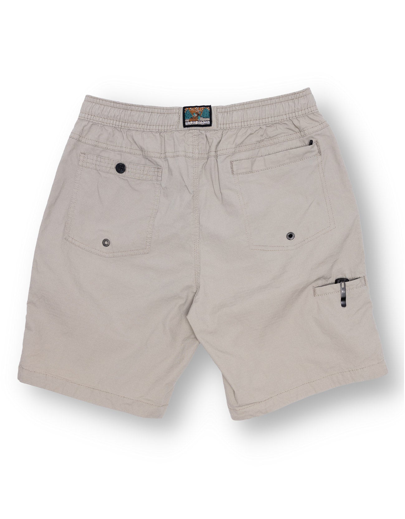 Baja Llama's Vagabond 18" Light Khaki Stretch Cotton Ripstop Adventure Shorts