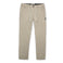 Front flat lay of khaki Vagabond stretch ripstop pants with cream drawstring and side pockets
