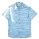 Baja Llama Ocean-wave stripe shirt with surfer graphic. Bold, breezy, and made for coastal adventure.