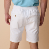 TOO BREEZYS PERUVIAN WHITE - STRETCH LINEN SHORTS