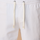 TOO BREEZYS PERUVIAN WHITE - STRETCH LINEN SHORTS