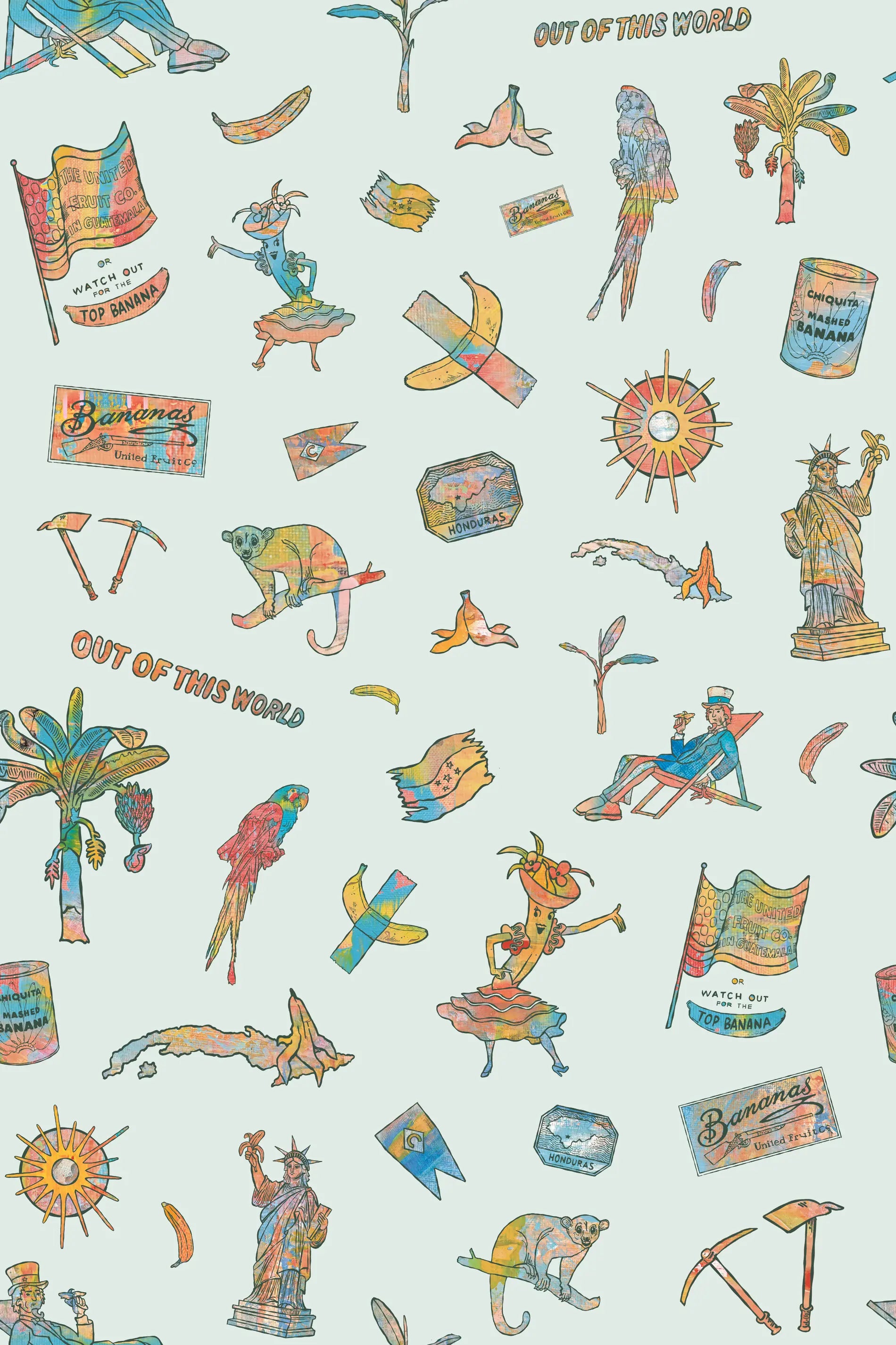 La República Bananera Neptune print by Baja Llama
